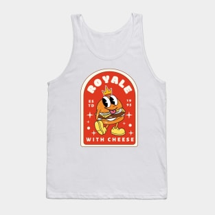 Royale With Cheese Retro Cartoon Burger Pulp Fiction Tank Top